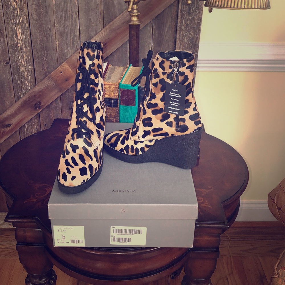 ❤️Aquatalia❤️new leopard booties👍